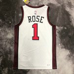 NBA 1 Rose Bulls 22-23 city Maillot blanc imprimé